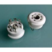 Tube socket 7 pin chassis-mount, 16mm hole (without holder)